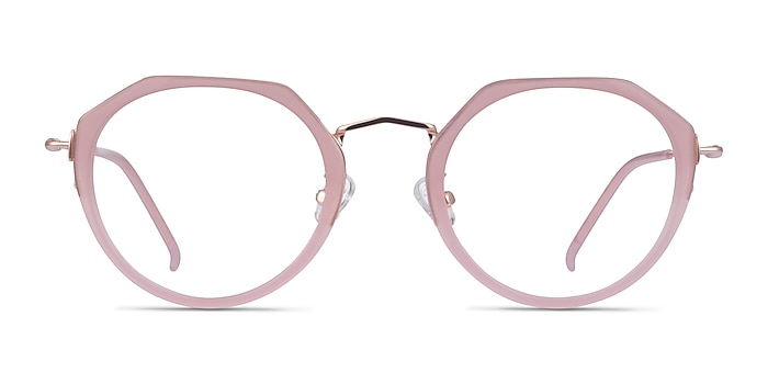 Claire Pink  Rose Gold Acetate Eyeglass Frames from EyeBuyDirect