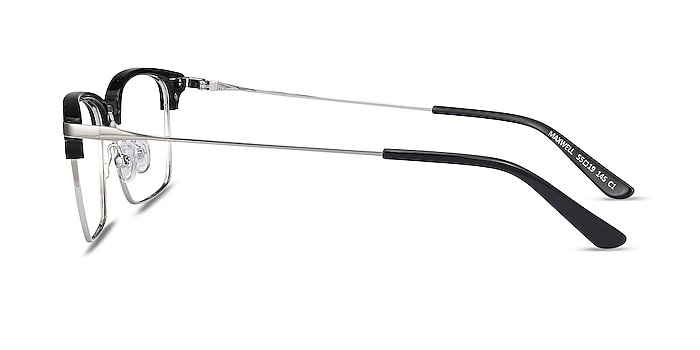 Maxwell Noir Acetate-metal Montures de lunettes de vue d'EyeBuyDirect