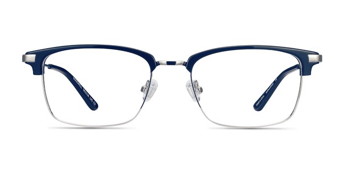 Maxwell Bleu marine  Acetate-metal Montures de lunettes de vue d'EyeBuyDirect