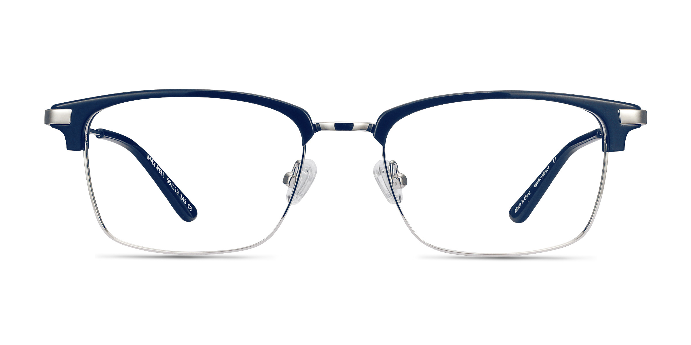 Maxwell Browline Navy Full Rim Eyeglasses Eyebuydirect