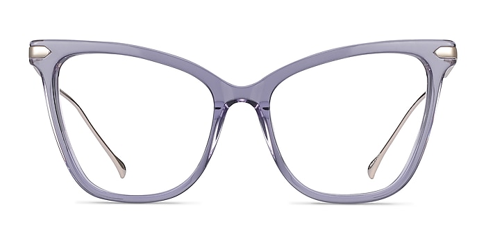 Domy Clear Purple Acetate-metal Montures de lunettes de vue d'EyeBuyDirect