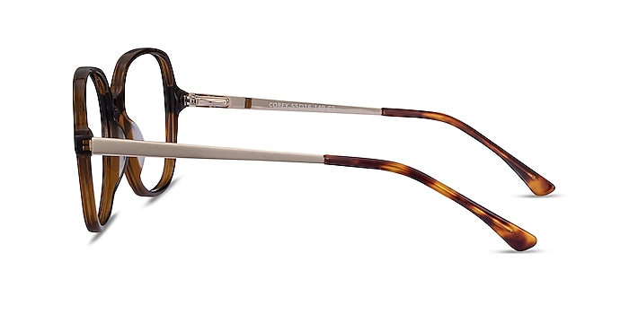 Corey Café Acetate-metal Montures de lunettes de vue d'EyeBuyDirect