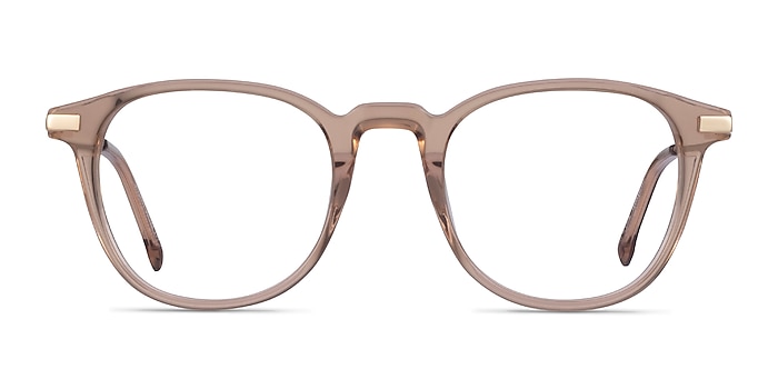 Giverny Clear Brown Acétate Montures de lunettes de vue d'EyeBuyDirect