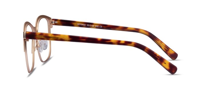 Intense Matte Gold Tortoise Acétate Montures de lunettes de vue d'EyeBuyDirect