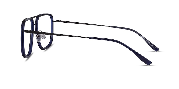 Cassian Navy Gunmeal Acetate Eyeglass Frames from EyeBuyDirect