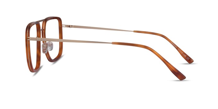 Cassian Tortoise Gold Acetate Eyeglass Frames from EyeBuyDirect