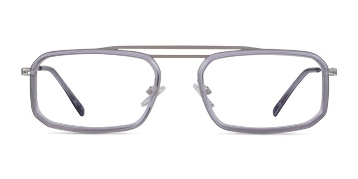 Watson Clear Gray  Silver Acetate Eyeglass Frames from EyeBuyDirect