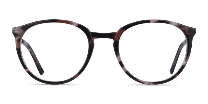 Mindful Round Ivory Tortoise Silver Full Rim Eyeglasses | Eyebuydirect