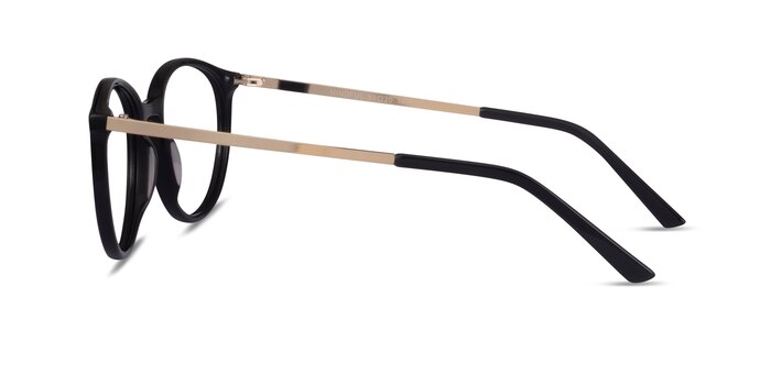Mindful Black  Gold Acétate Montures de lunettes de vue d'EyeBuyDirect