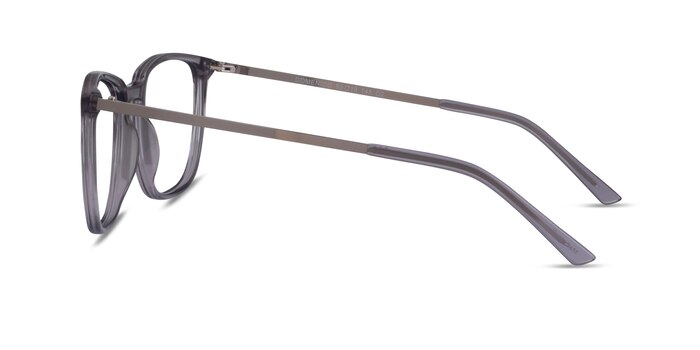 Domenico Clear Gray  Silver Acétate Montures de lunettes de vue d'EyeBuyDirect