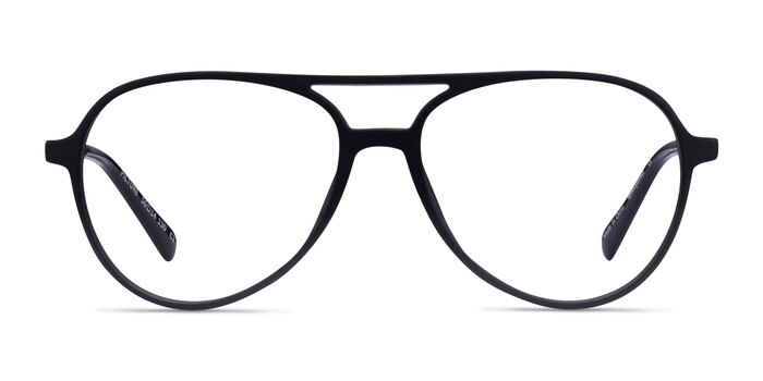 Picture Matte Black & Silver Plastic-metal Montures de lunettes de vue d'EyeBuyDirect