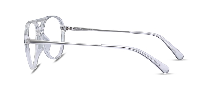 Picture Clear & Silver Plastic-metal Eyeglass Frames from EyeBuyDirect