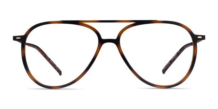 Clip Matte Tortoise & Gold Plastic-metal Montures de lunettes de vue d'EyeBuyDirect