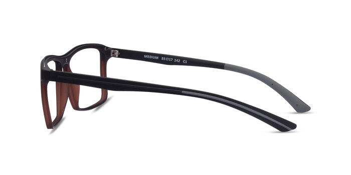 Medium Café Plastique Montures de lunettes de vue d'EyeBuyDirect