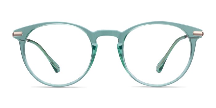 Particle Clear Green & Rose Gold Plastic-metal Eyeglass Frames from EyeBuyDirect