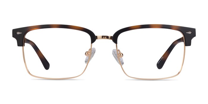 Renaissance Matte Tortoise & Gold Metal Eyeglass Frames from EyeBuyDirect