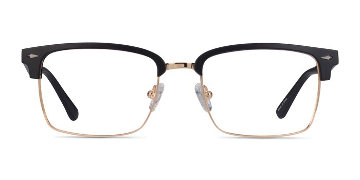 Renaissance Black Gold Metal Eyeglass Frames from EyeBuyDirect