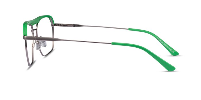 Dynamo Green & Gunmetal Acetate-metal Montures de lunettes de vue d'EyeBuyDirect