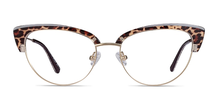 Essential Leopard & Gold Acetate-metal Eyeglass Frames from EyeBuyDirect