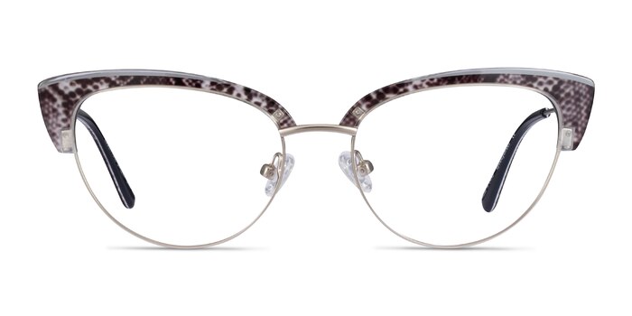 Essential Cat Eye Snake & Silver Glasses for Women | EyeBuyDirect