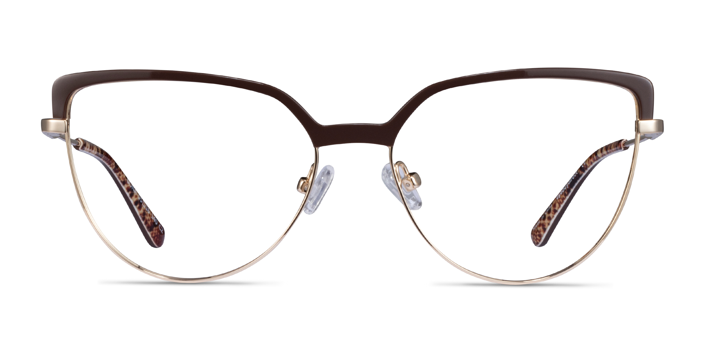 Dona Cat Eye Brown & Gold Glasses for Women | Eyebuydirect