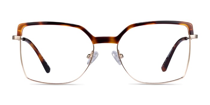 Further Tortoise & Gold Acetate-metal Montures de lunettes de vue d'EyeBuyDirect