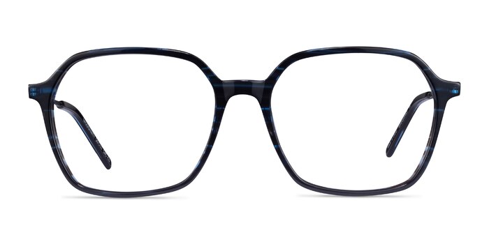 Modernity Striped Blue Acétate Montures de lunettes de vue d'EyeBuyDirect