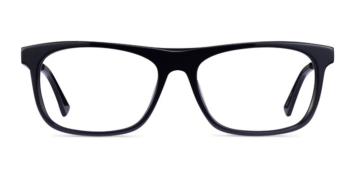 Drop Dark Navy Silver Acetate Eyeglass Frames from EyeBuyDirect