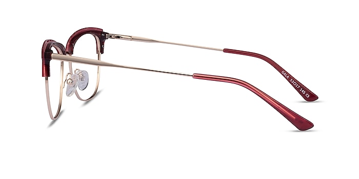 Gala Raspberry & Gold Acetate-metal Eyeglass Frames from EyeBuyDirect