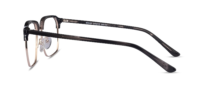 Break Gray Striped & Gold Acetate-metal Eyeglass Frames from EyeBuyDirect
