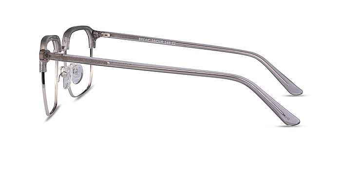 Break Clear Gray & Silver Acetate-metal Eyeglass Frames from EyeBuyDirect