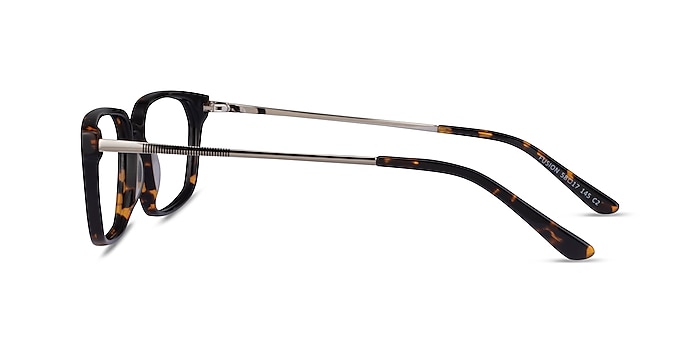 Fusion Tortoise Silver Acetate Eyeglass Frames from EyeBuyDirect