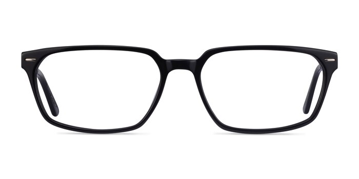 Fusion Black Silver Acétate Montures de lunettes de vue d'EyeBuyDirect