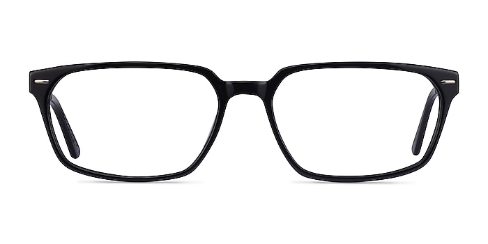 Fusion Black Silver Acetate Eyeglass Frames from EyeBuyDirect