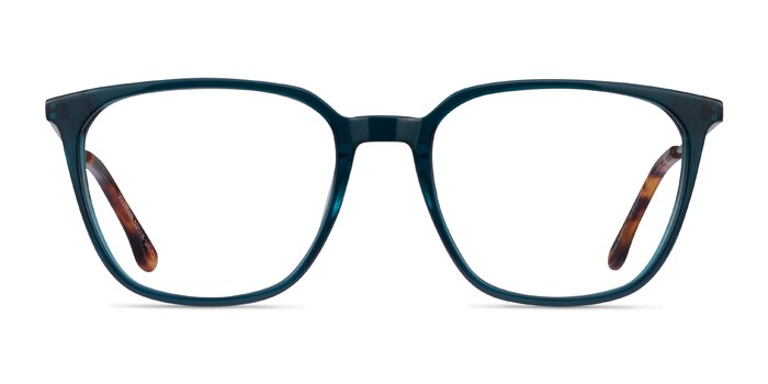 Souvenir Clear Teal Light Gold Acetate Eyeglass Frames from EyeBuyDirect