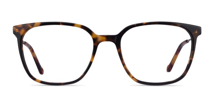 Confident Tortoise Silver Acetate Eyeglass Frames from EyeBuyDirect