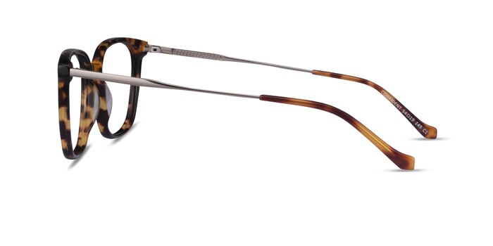 Confident Tortoise Silver Acétate Montures de lunettes de vue d'EyeBuyDirect