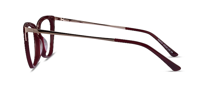 Trenta Burgundy Gold Acétate Montures de lunettes de vue d'EyeBuyDirect