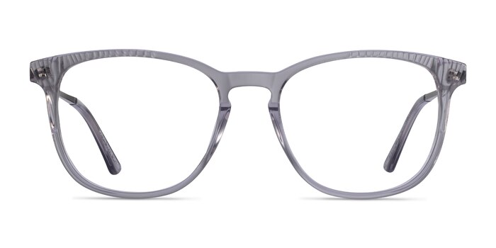 Astute Clear Gray Acétate Montures de lunettes de vue d'EyeBuyDirect