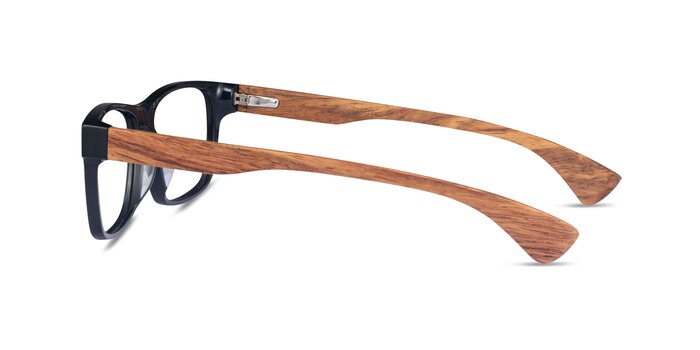 Taiga Dark Gray & Wood Acetate Eyeglass Frames from EyeBuyDirect
