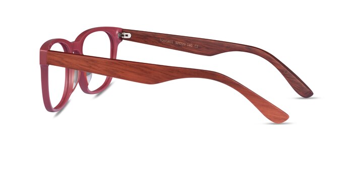 Tongass Red & Red Wood Acétate Montures de lunettes de vue d'EyeBuyDirect