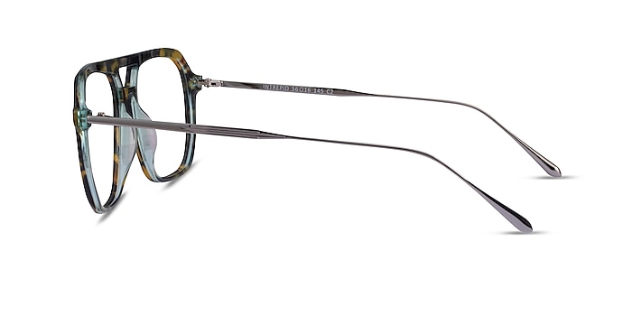 Intrepid Green Tortoise Acetate Eyeglass Frames from EyeBuyDirect