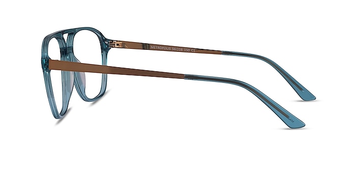 Metropolis Teal Acétate Montures de lunettes de vue d'EyeBuyDirect