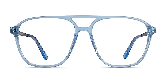 Metropolis Clear Blue Acétate Montures de lunettes de vue d'EyeBuyDirect