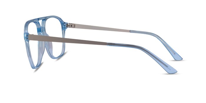 Metropolis Clear Blue Acetate Eyeglass Frames from EyeBuyDirect