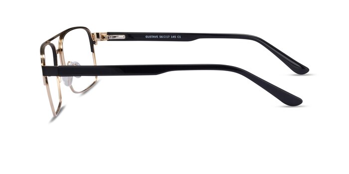 Gustave Black Gold Acétate Montures de lunettes de vue d'EyeBuyDirect