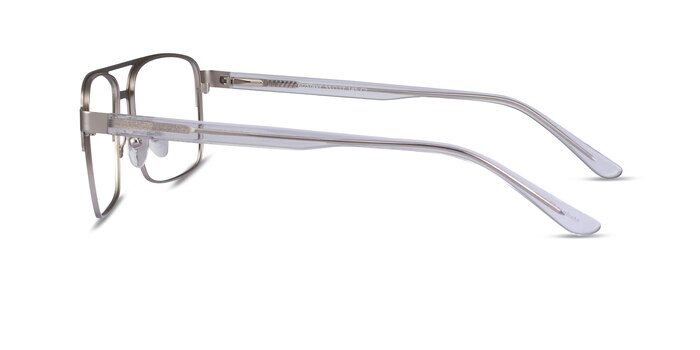 Gustave Silver Clear Acetate Eyeglass Frames from EyeBuyDirect
