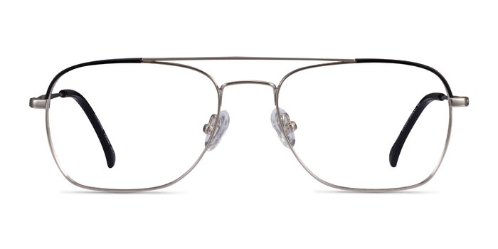 Arizona Silver Black Acétate Montures de lunettes de vue d'EyeBuyDirect