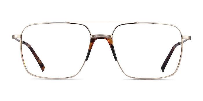 Matt Gold Tortoise Acetate Eyeglass Frames from EyeBuyDirect