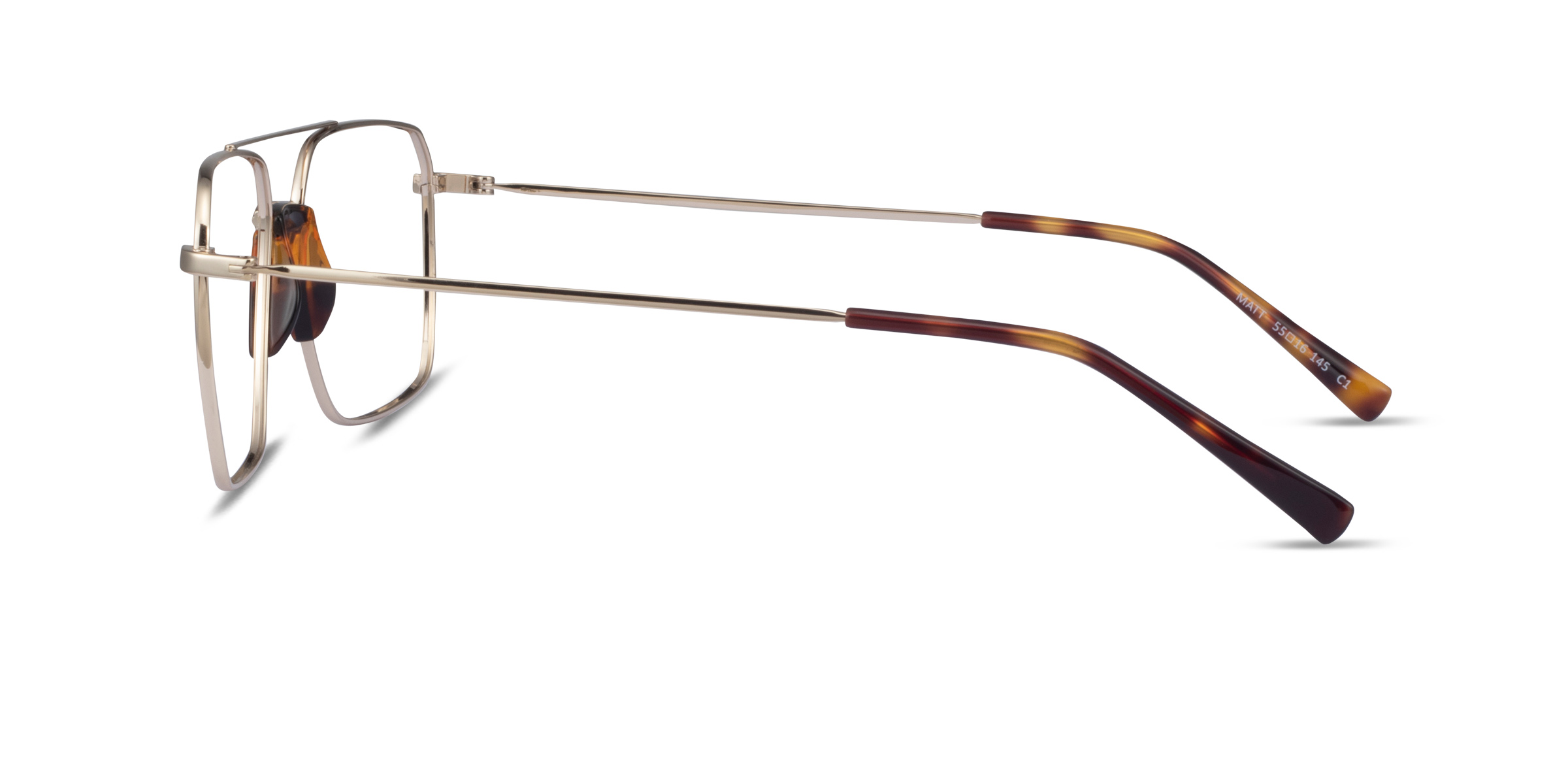White Gold Tortoise Enamel Eyewear Men